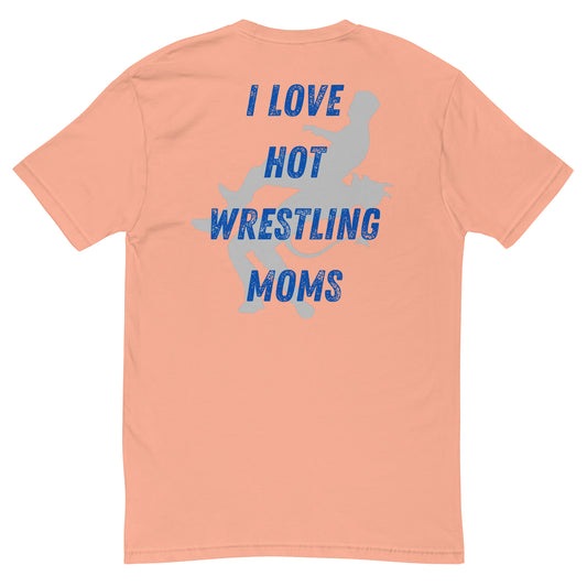 Mens I Love Hot Wrestling Moms Tee